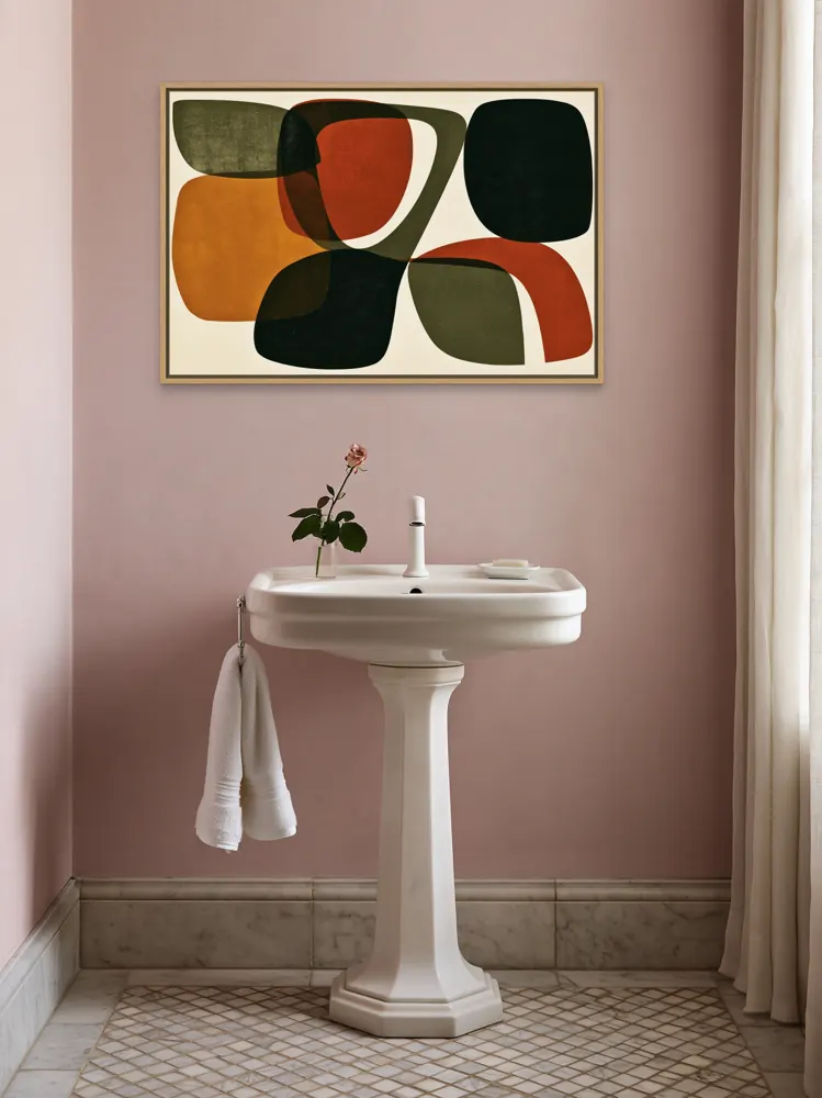 Blush powder room