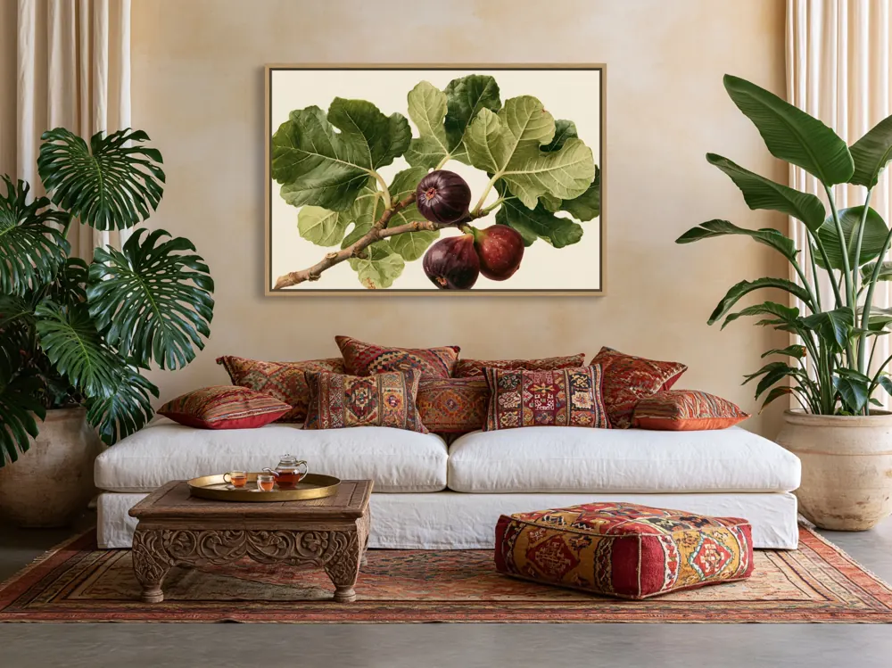 Boho colour concrete living