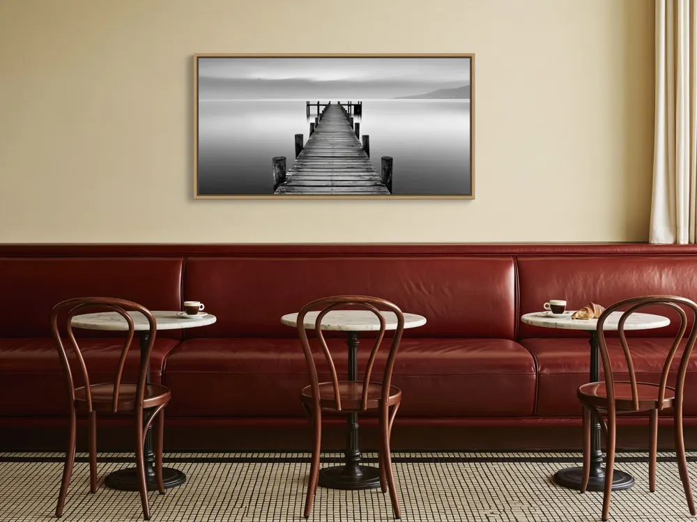Butter-yellow bistro banquette