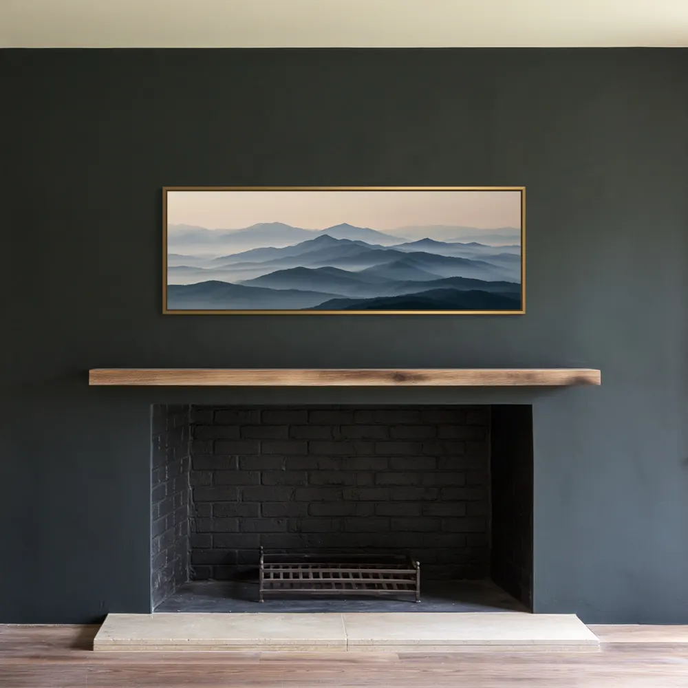 Charcoal recessed fireplace
