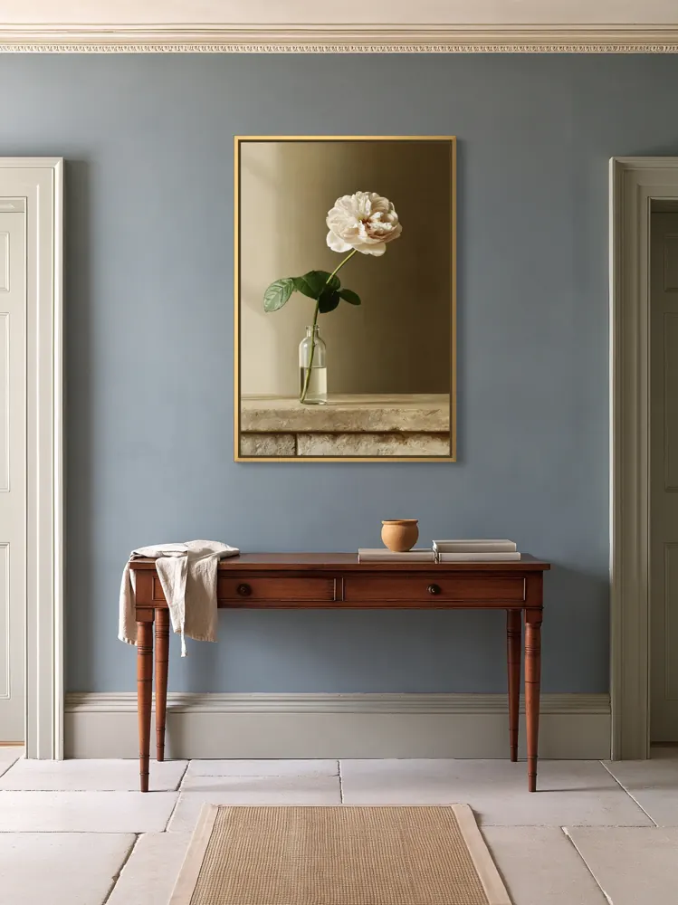 Classical blue-grey entrance
