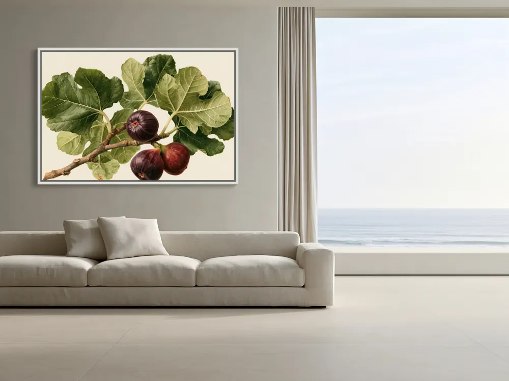 Coastal living room with sea view