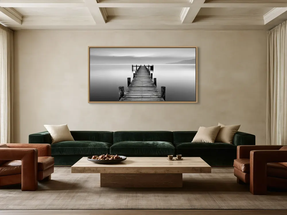 Coffered-ceiling living