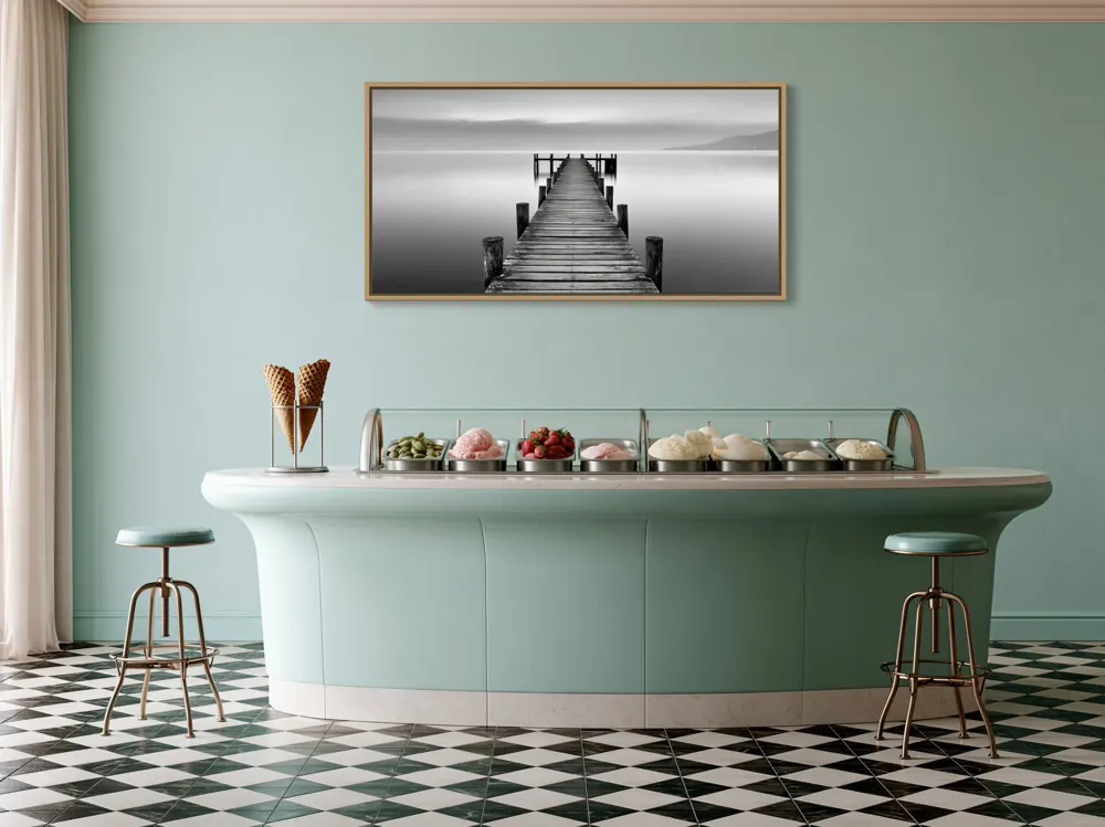 Gelato parlour counter