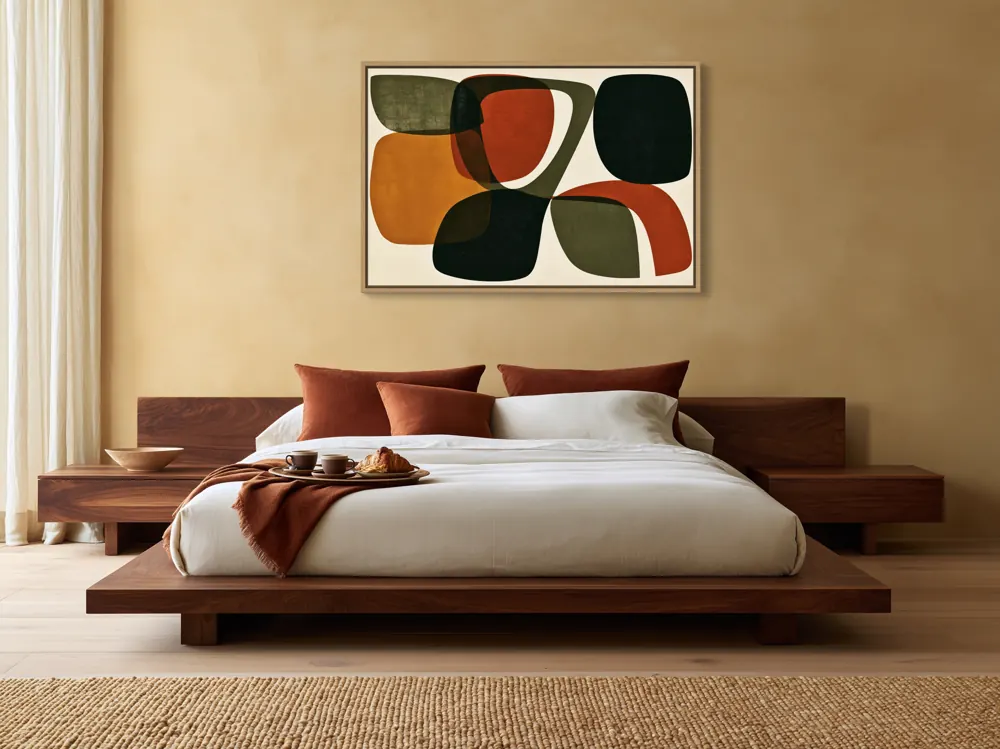 Honey-yellow walnut bedroom
