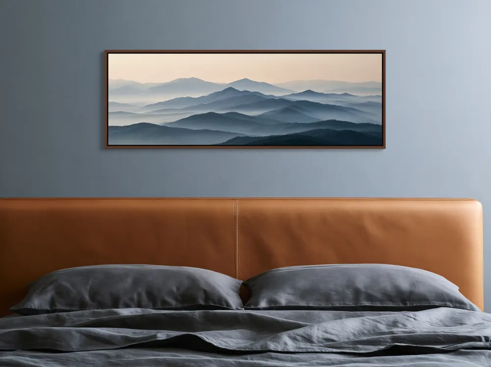 Ink-blue bedroom