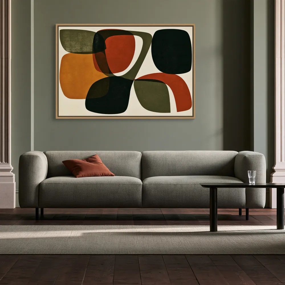 Mineral-green apartment lounge