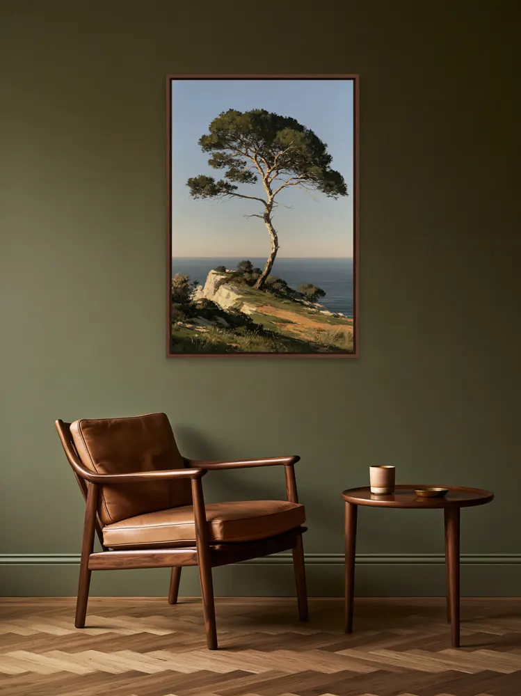 Olive reading corner, no books