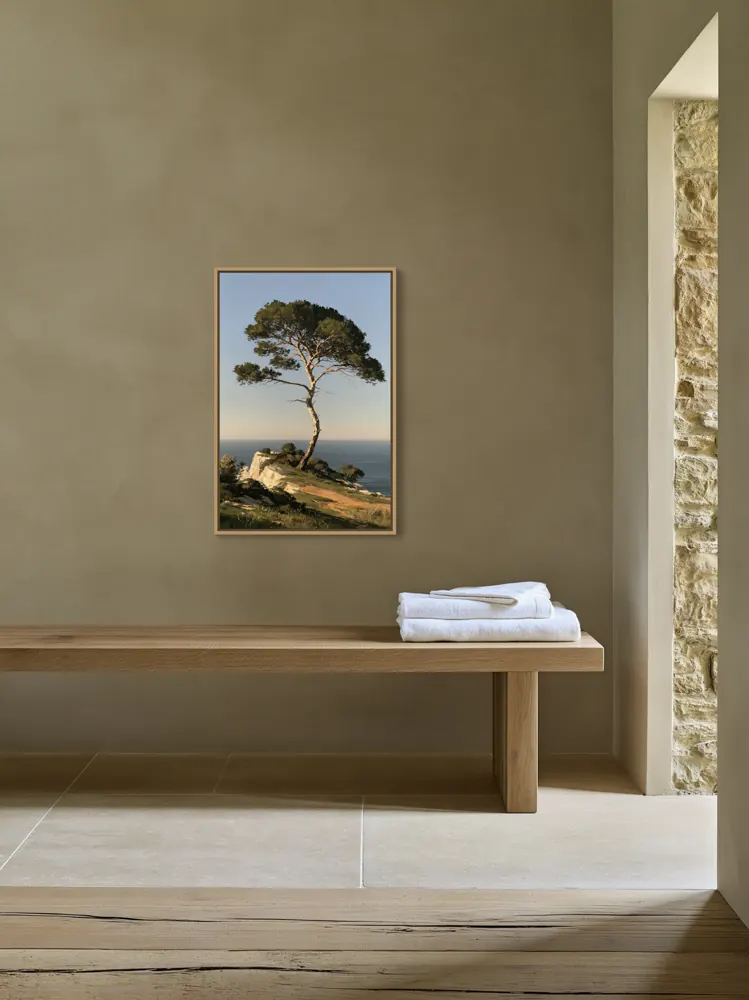 Olive spa dry-zone bench