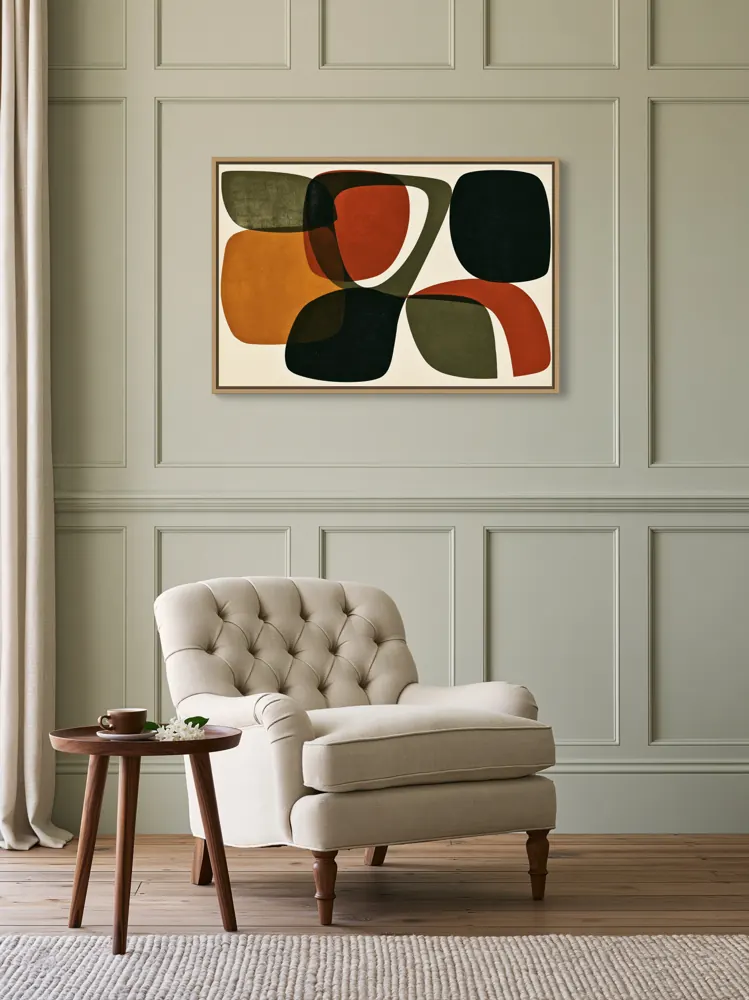 Panelled corner with armchair