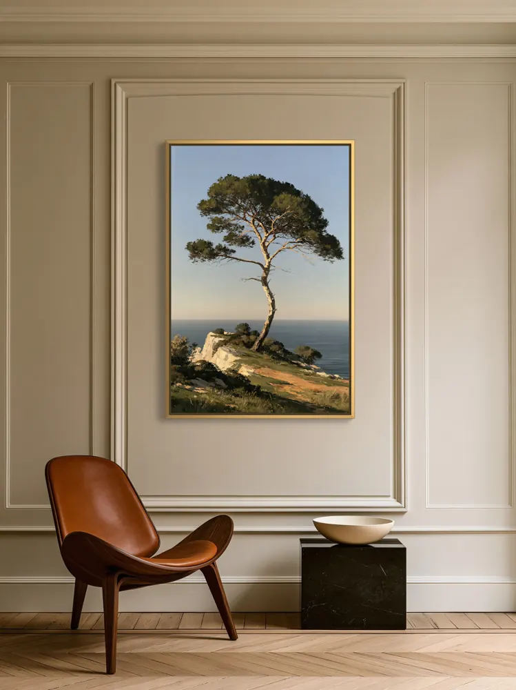 Parisian salon panel with sculptural lounge chair
