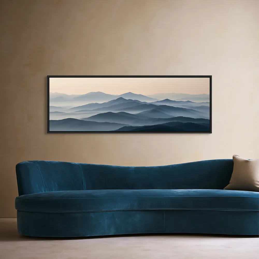 Peacock velvet sofa