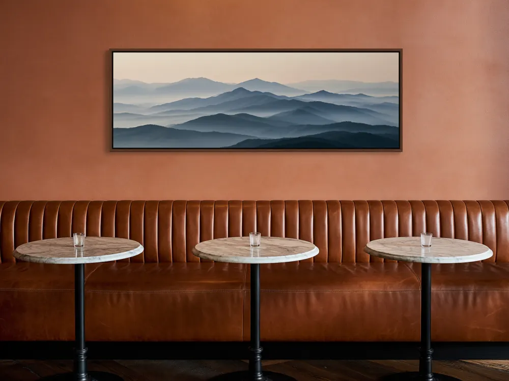 Restaurant leather banquette