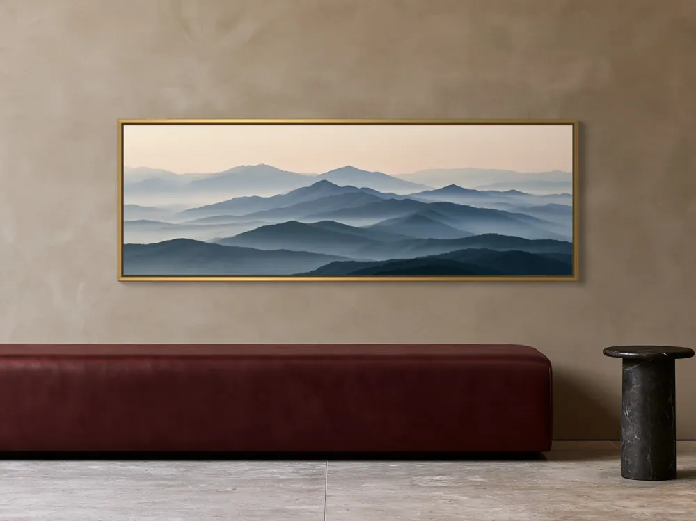 Sand and burgundy hotel bench