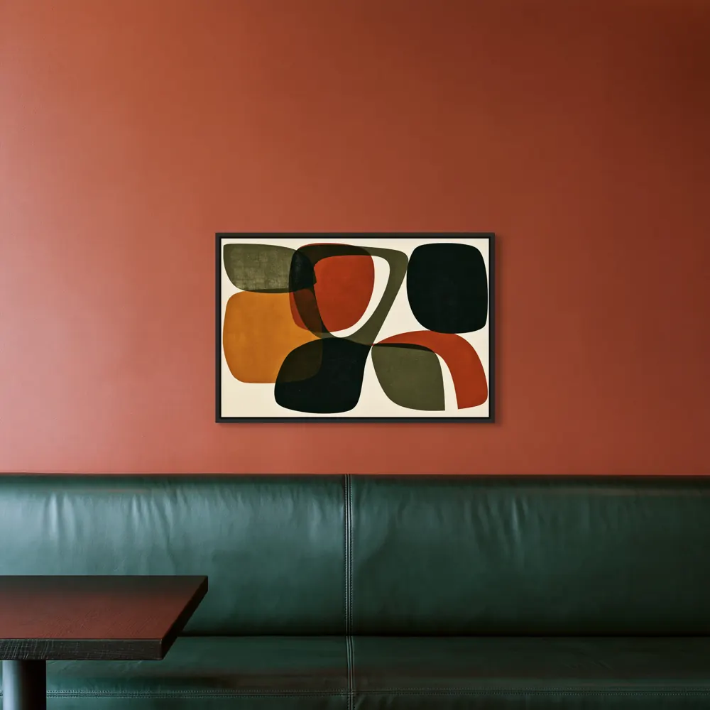 Terracotta teal banquette