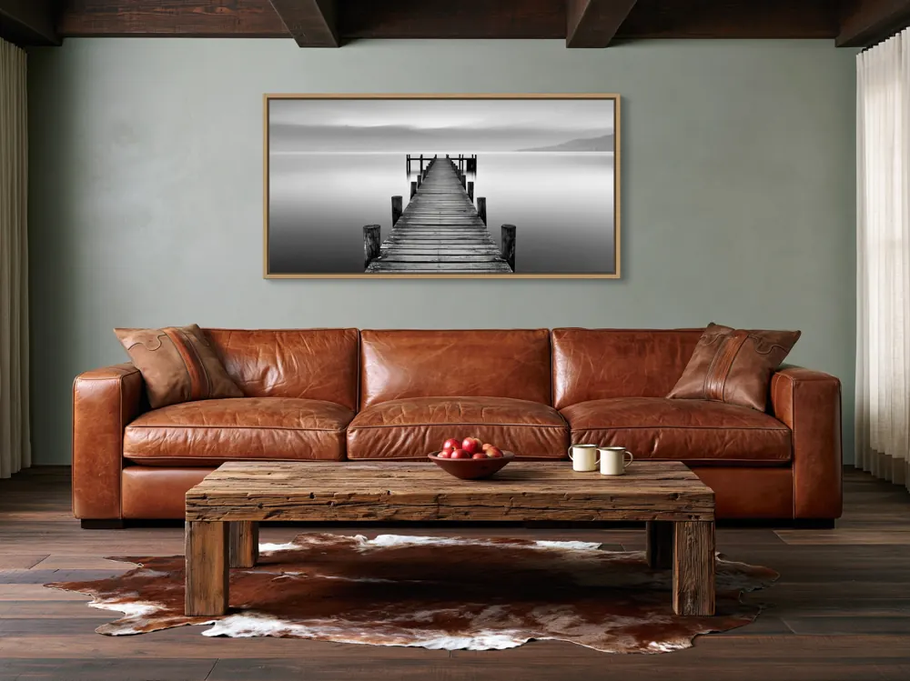 Timber ranch living room