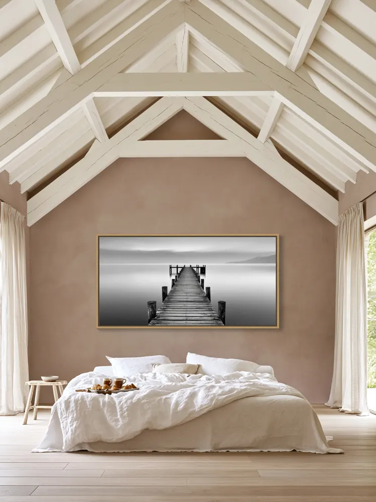 Vaulted-ceiling bedroom