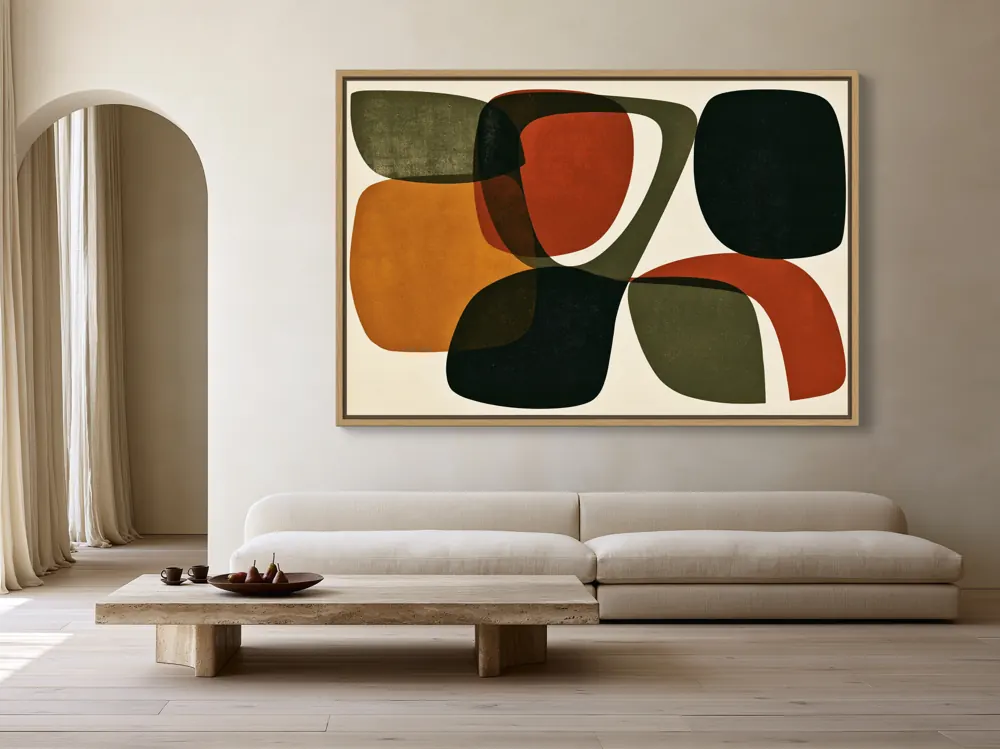 Warm arch linen living