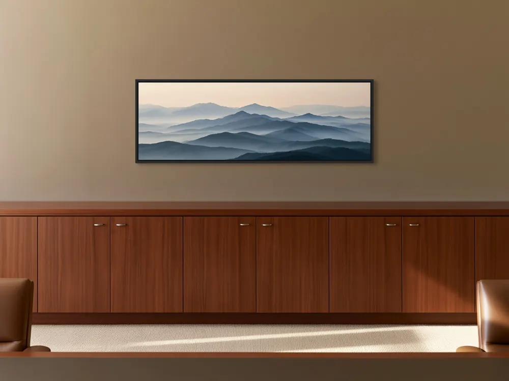 Warm taupe boardroom